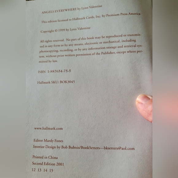 Angels Everywhere by Lynn Valentine Hardcover Book - Picture 3 of 3